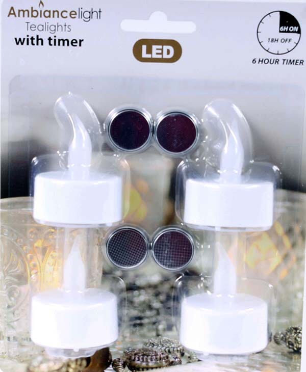 Led telys med timer