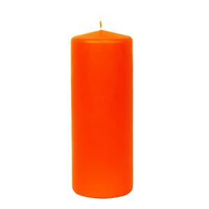 Lys kubbe  7 x 18cm Orange